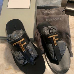 TOM FORD - Brighton Embellished Leather Sandals